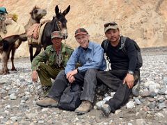 05 Camel Man, Jerome Ryan, Guide Muhammad Resting In Wide Shaksgam Valley After Leaving Kerqin Camp On Trek To K2 North Face In China.jpg